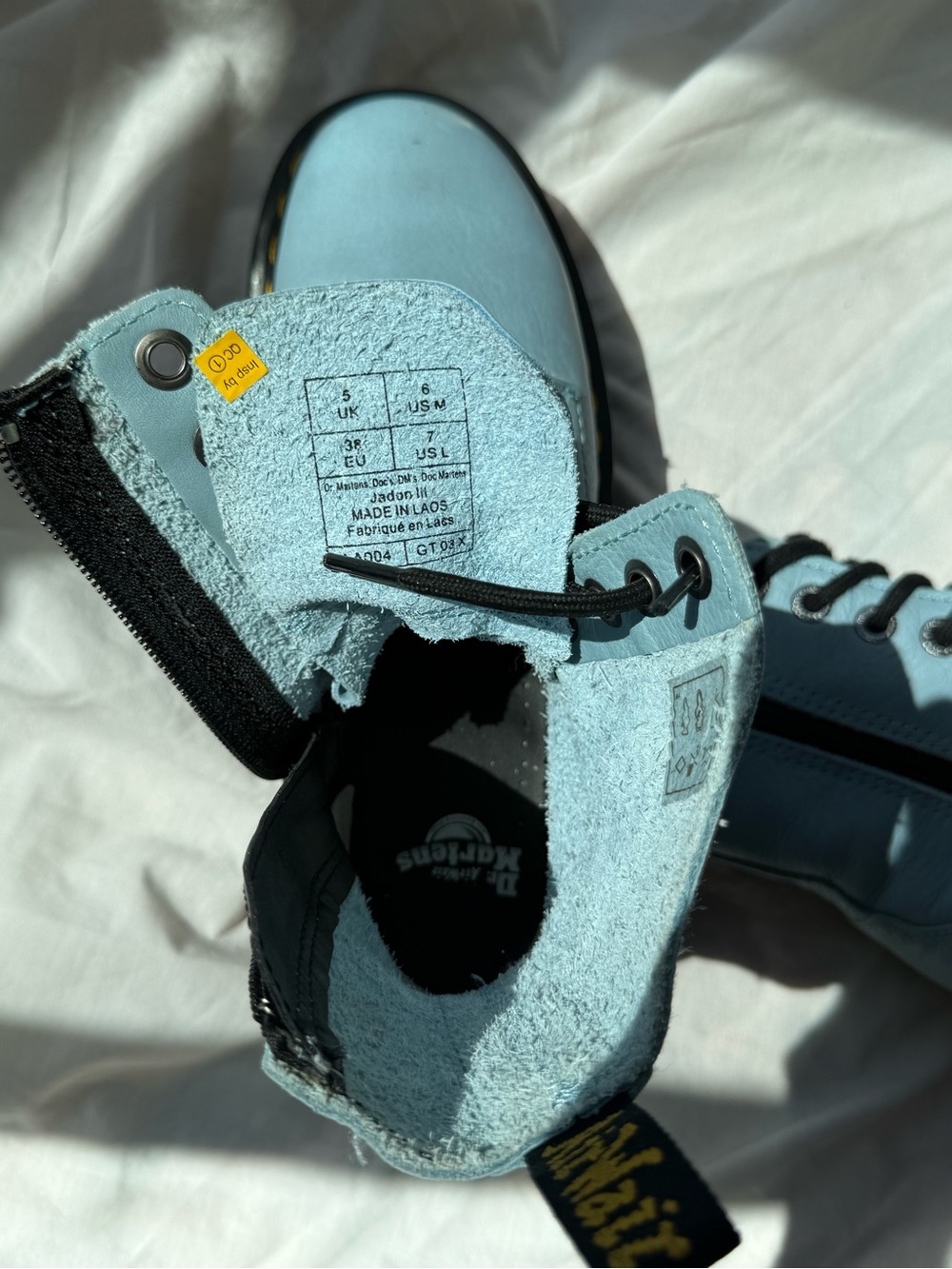 Dr. Martens Platform Jadon Baby Blue Boots Size US 7 - Picture 7 of 7